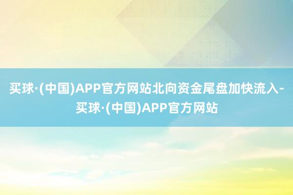 买球·(中国)APP官方网站北向资金尾盘加快流入-买球·(中国)APP官方网站