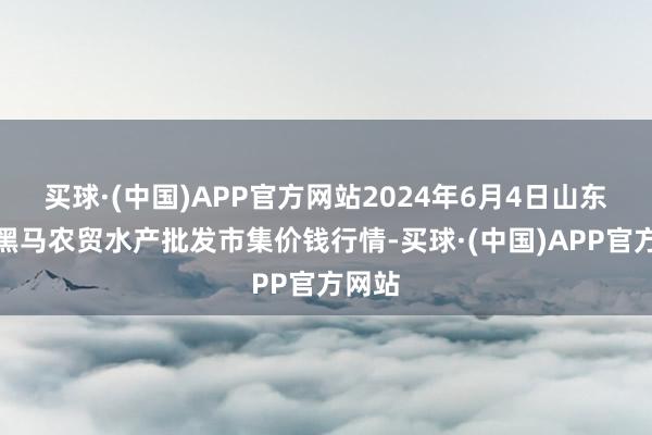 买球·(中国)APP官方网站2024年6月4日山东德州黑马农贸水产批发市集价钱行情-买球·(中国)APP官方网站