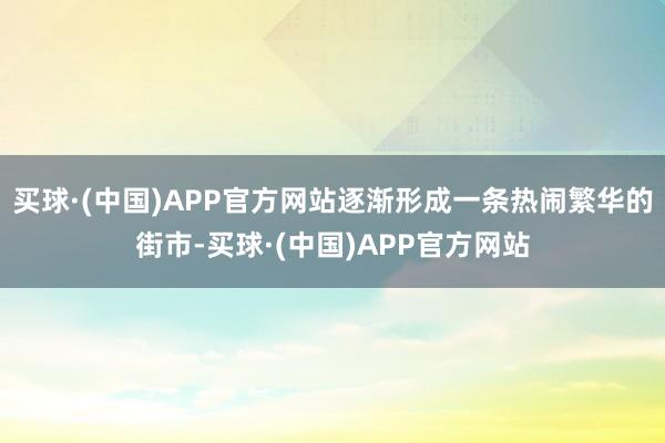 买球·(中国)APP官方网站逐渐形成一条热闹繁华的街市-买球·(中国)APP官方网站