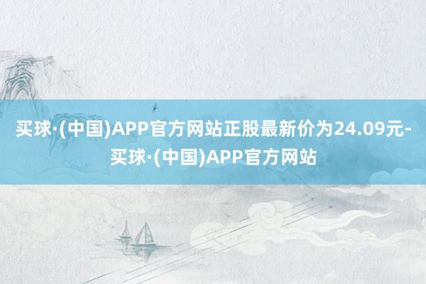 买球·(中国)APP官方网站正股最新价为24.09元-买球·(中国)APP官方网站