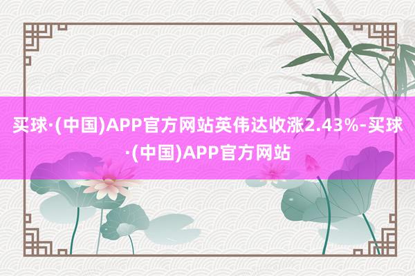 买球·(中国)APP官方网站英伟达收涨2.43%-买球·(中国)APP官方网站