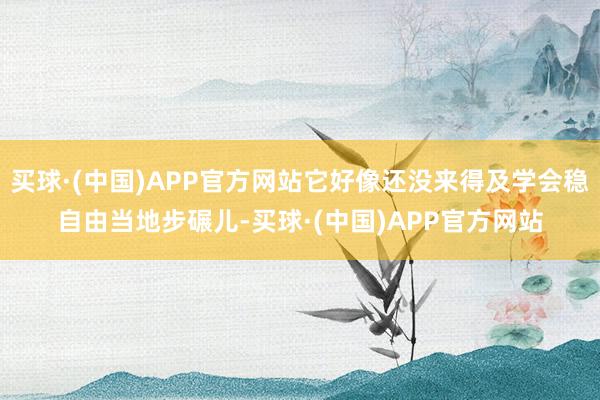 买球·(中国)APP官方网站它好像还没来得及学会稳自由当地步碾儿-买球·(中国)APP官方网站