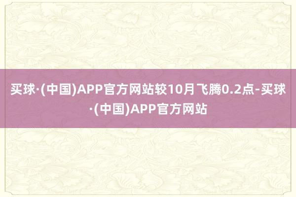 买球·(中国)APP官方网站较10月飞腾0.2点-买球·(中国)APP官方网站