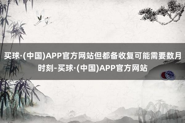 买球·(中国)APP官方网站但都备收复可能需要数月时刻-买球·(中国)APP官方网站