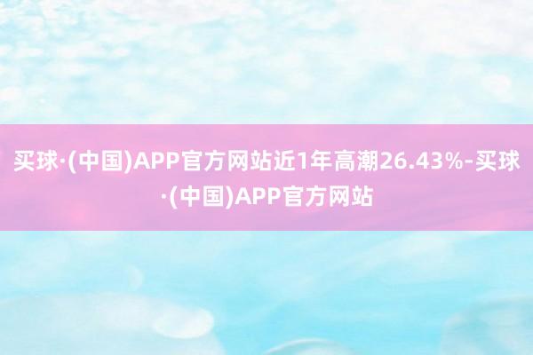 买球·(中国)APP官方网站近1年高潮26.43%-买球·(中国)APP官方网站